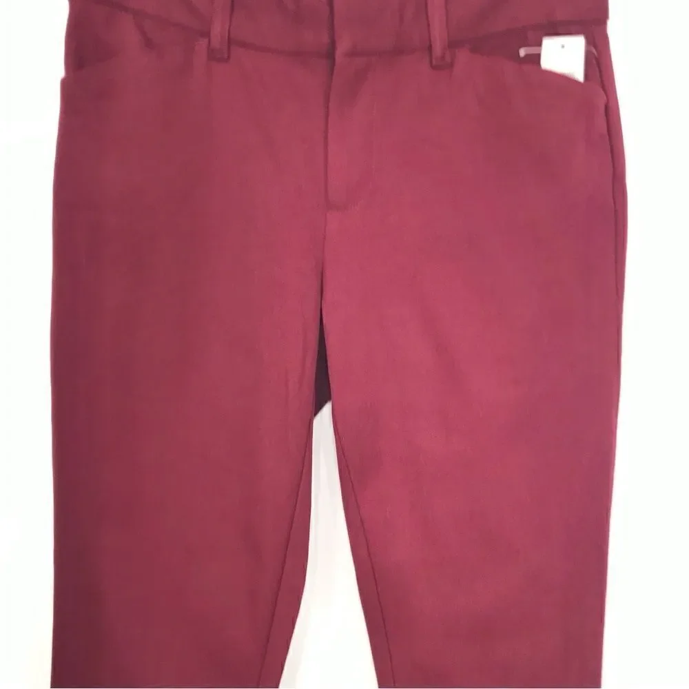GAP Signature Burgundy Skinny Ankle Classic Pants NEW